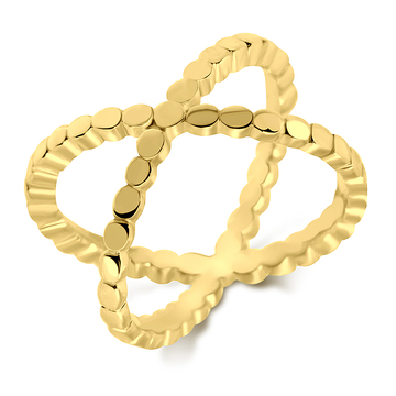 Gold Plated Silver Ring NSR-710-GP